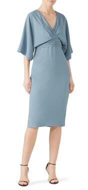 Theia Blue Kimono Sheath Dress  4